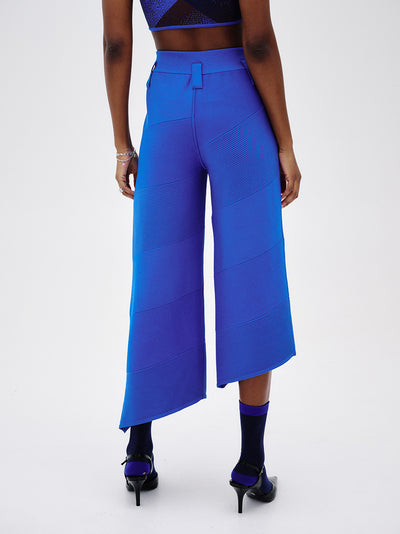 Coco Asymmetric Wide Leg Pants (Electric Blue)