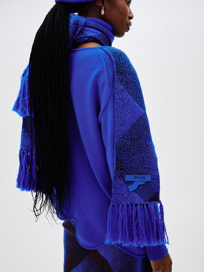 Dolly Wavy Merino Wool Pullover (Electric Blue)