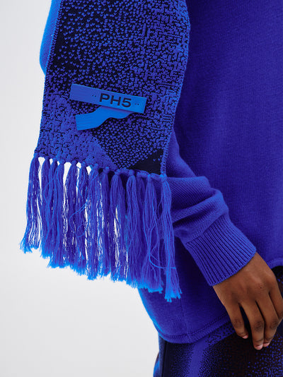 Dolly Wavy Merino Wool Pullover (Electric Blue)