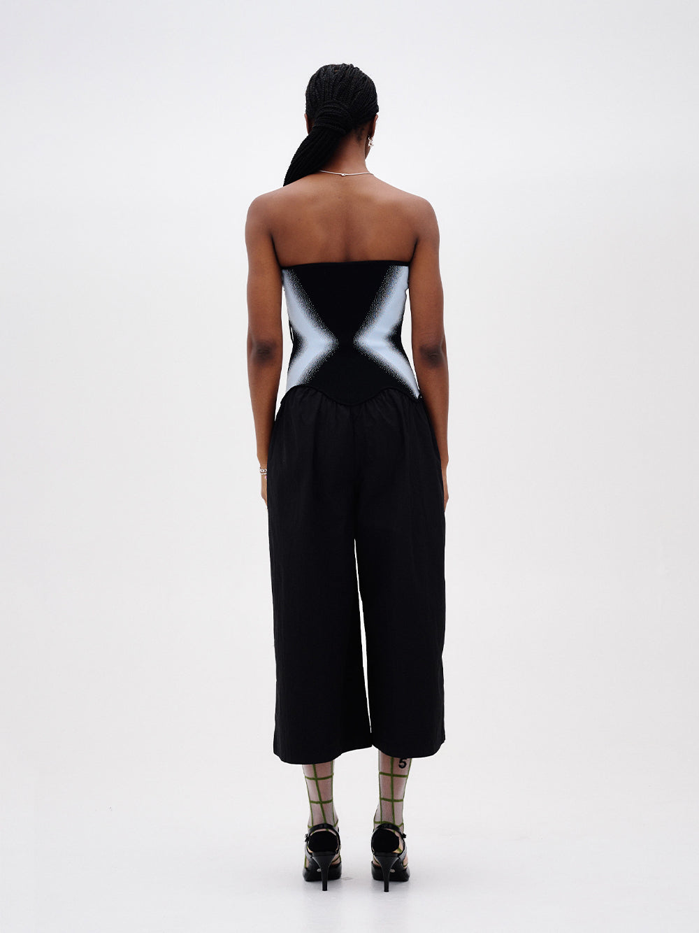 Elsa Mixed Media Jumpsuit (Black)