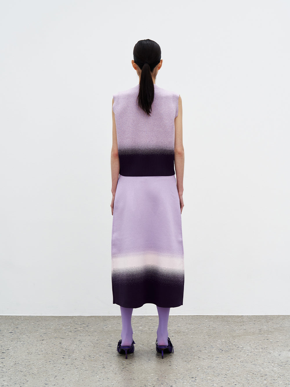 Florian Gradient Print Knit Vest (Lavender)