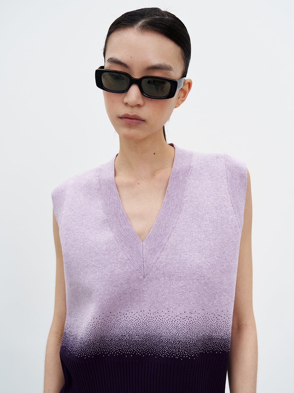 Florian Gradient Print Knit Vest (Lavender)