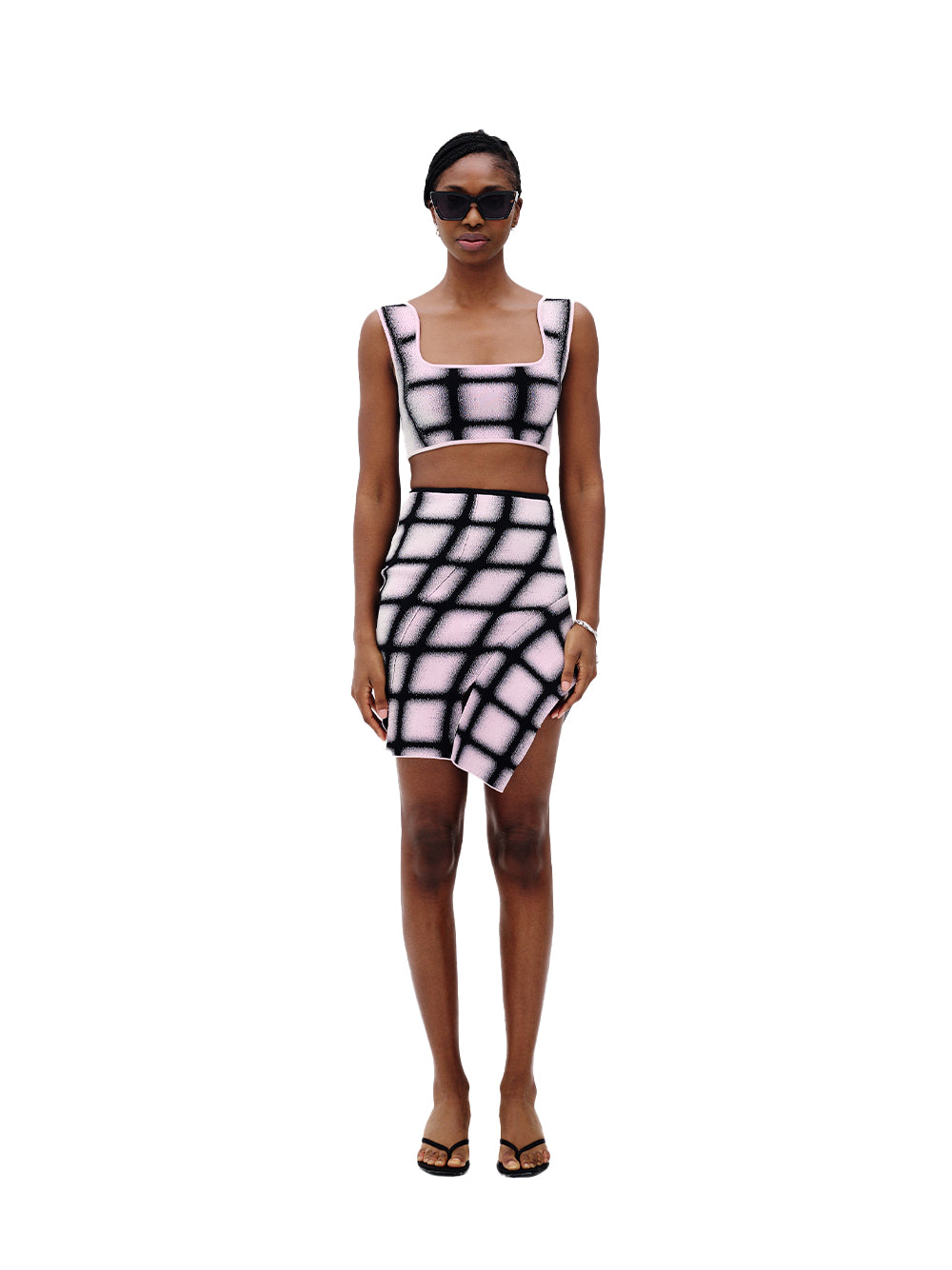 Lizzo UV Reactive Mini Plaid Skirt (UV Reactive)