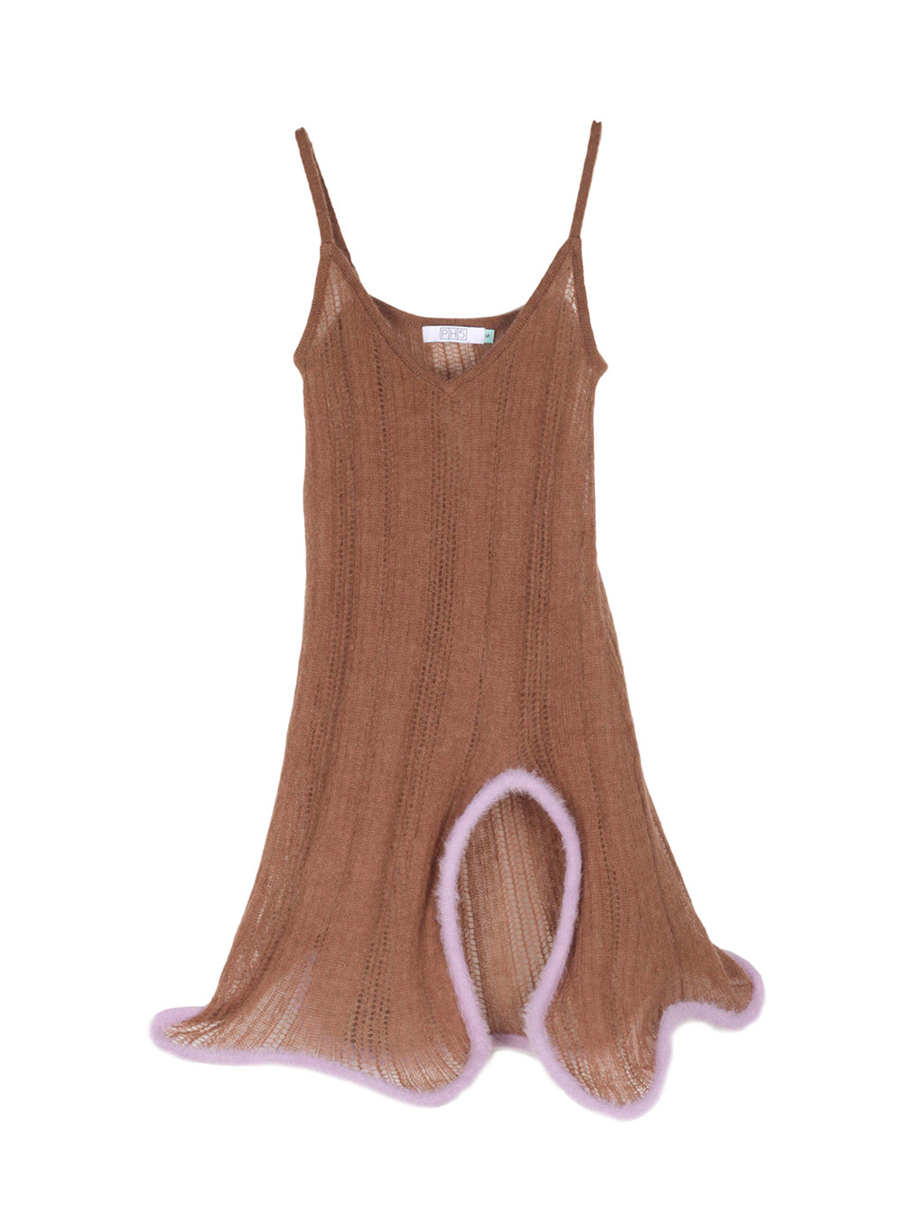 Malfoy Alpaca Wavy Tank Dress (Cozy Brown)