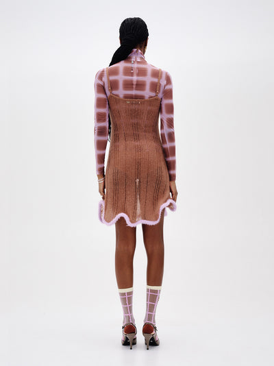 Malfoy Alpaca Wavy Tank Dress (Cozy Brown)