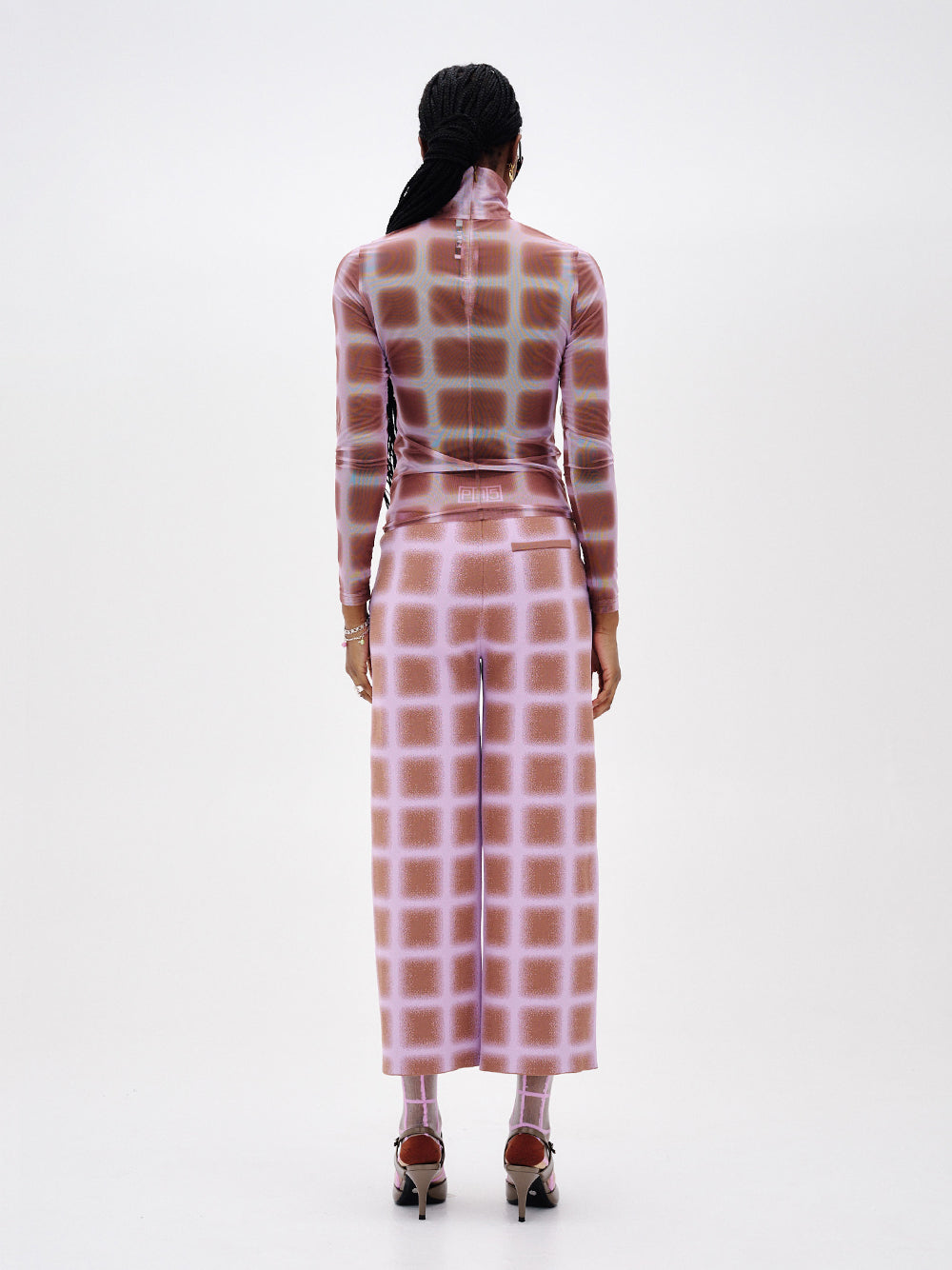 Sulley Plaid Turtleneck (Brown/ Pink)