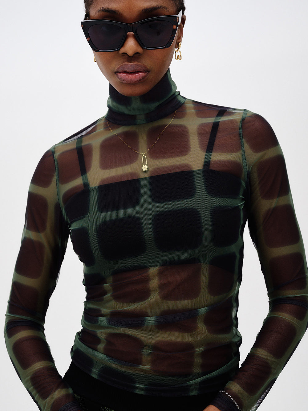 Sulley Plaid Turtleneck (Green/ Black)