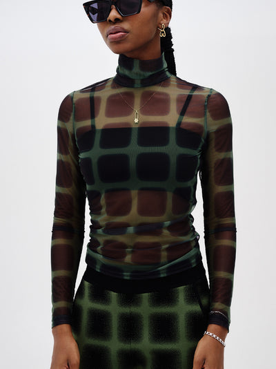 Sulley Plaid Turtleneck (Green/ Black)