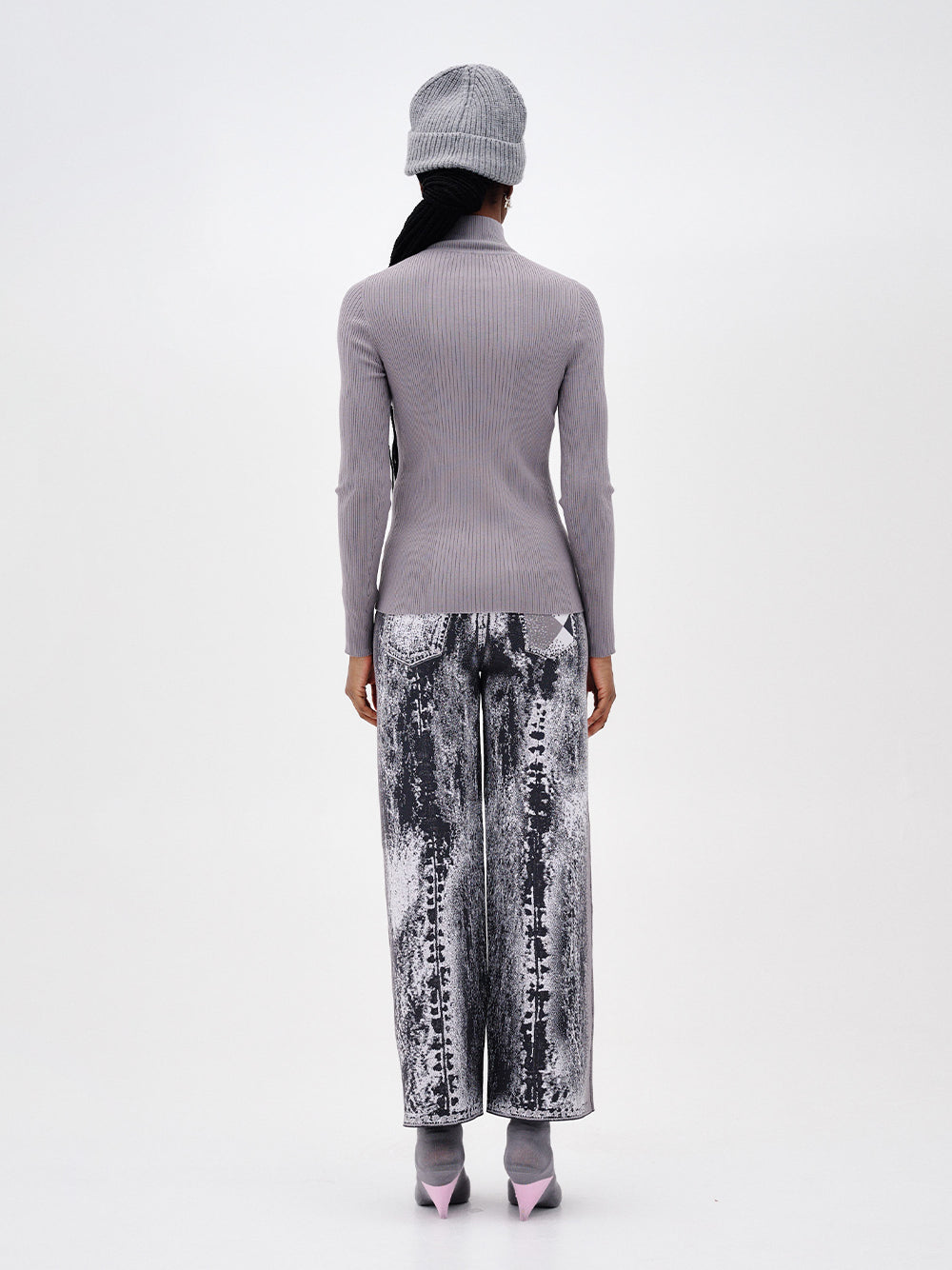 Zahra Wide Leg Pants (Charcoal Grey)