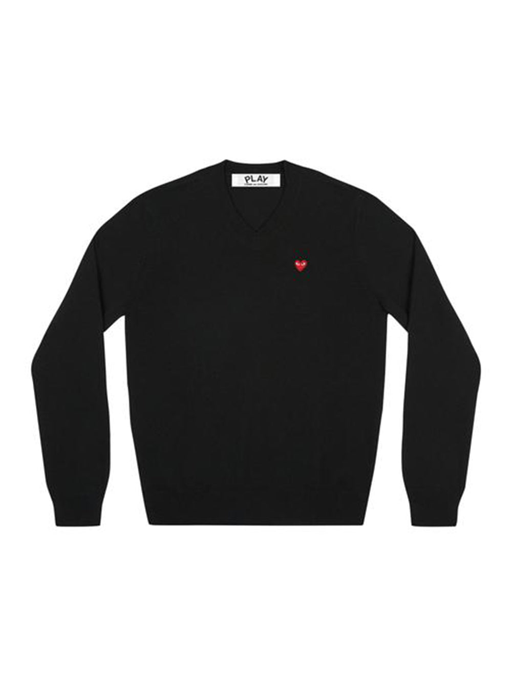 Sweater With Small Red Heart Men (Black)