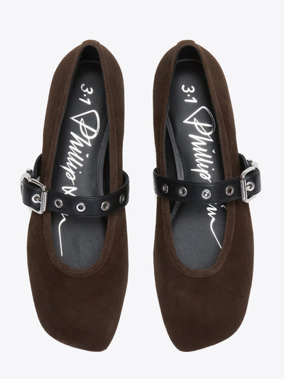 Id Mary Jane Flat Chocolate