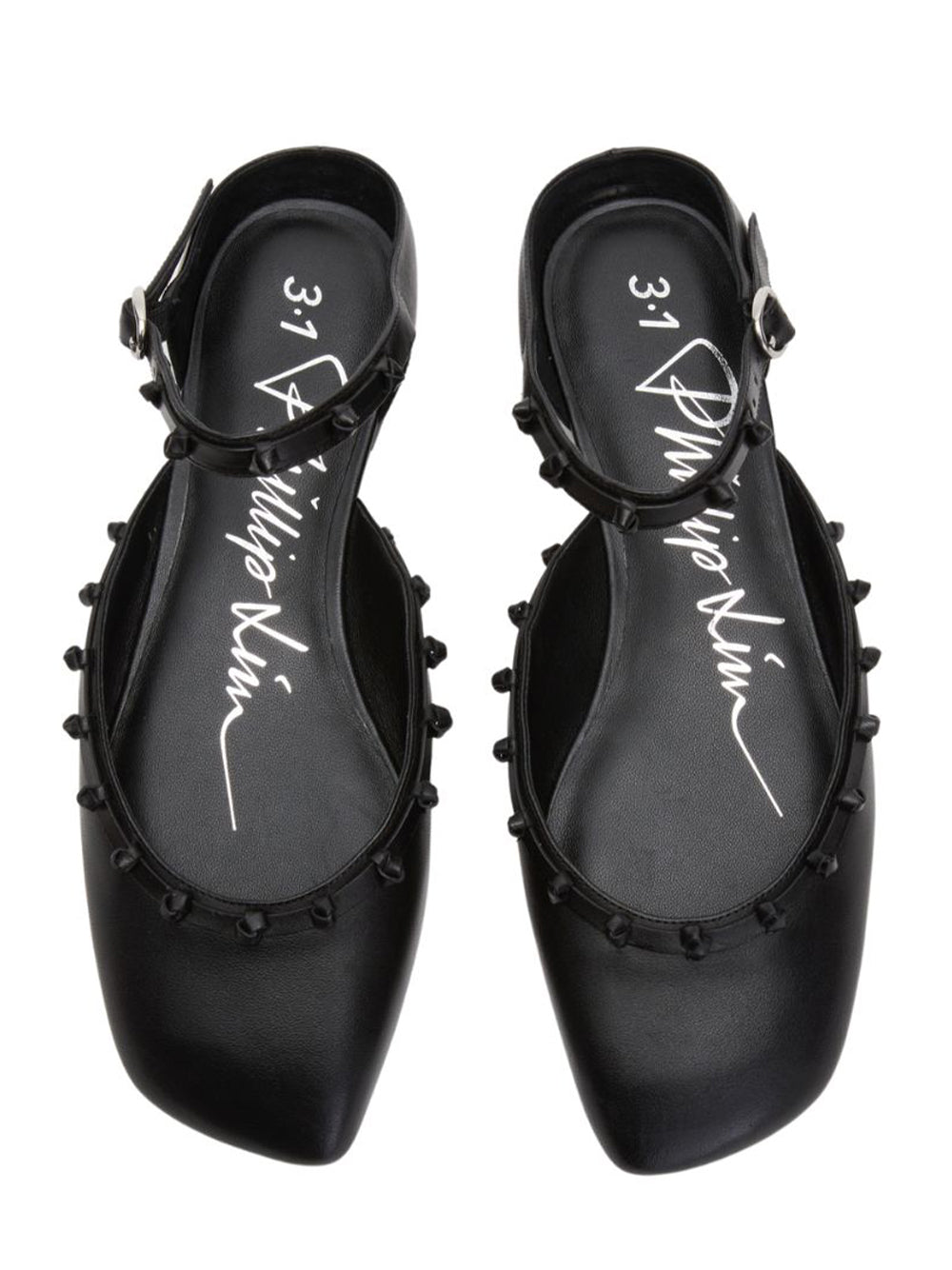 Id Mary Jane Flat With Leather Craft Black