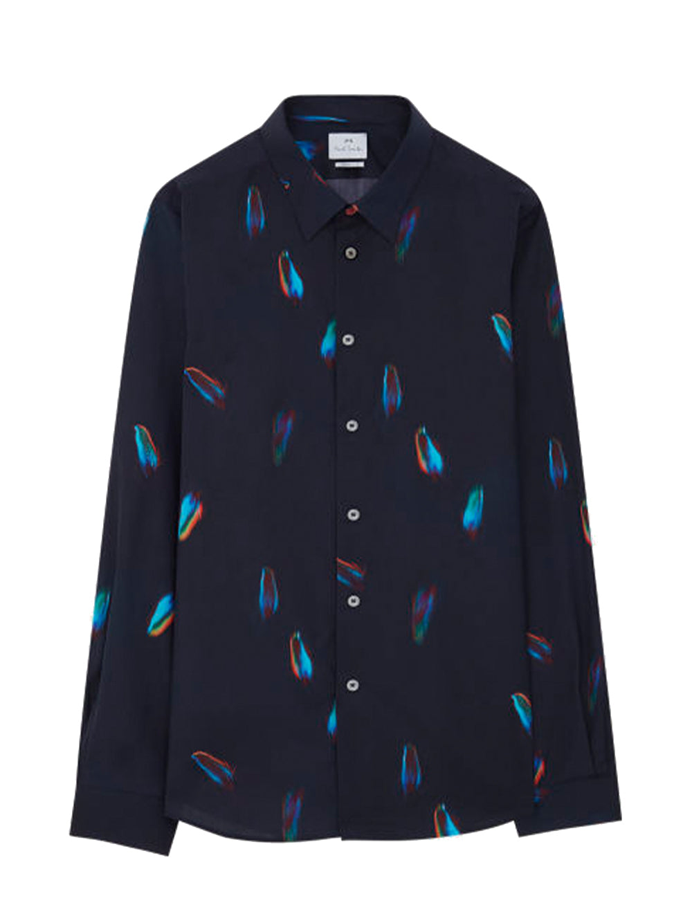PS Paul Smith 'Falling Feather' Cotton Shirt (Navy)