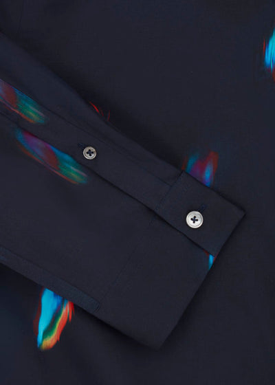 PS Paul Smith 'Falling Feather' Cotton Shirt (Navy)
