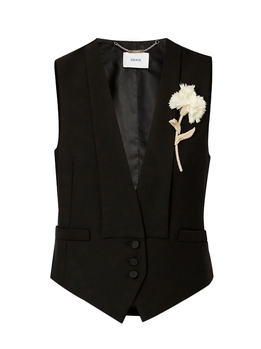 Sleeveless Tailored Top Black