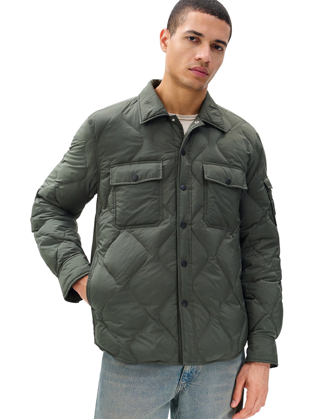 Padded Dane Shirt Jacket (Dark Shadow)