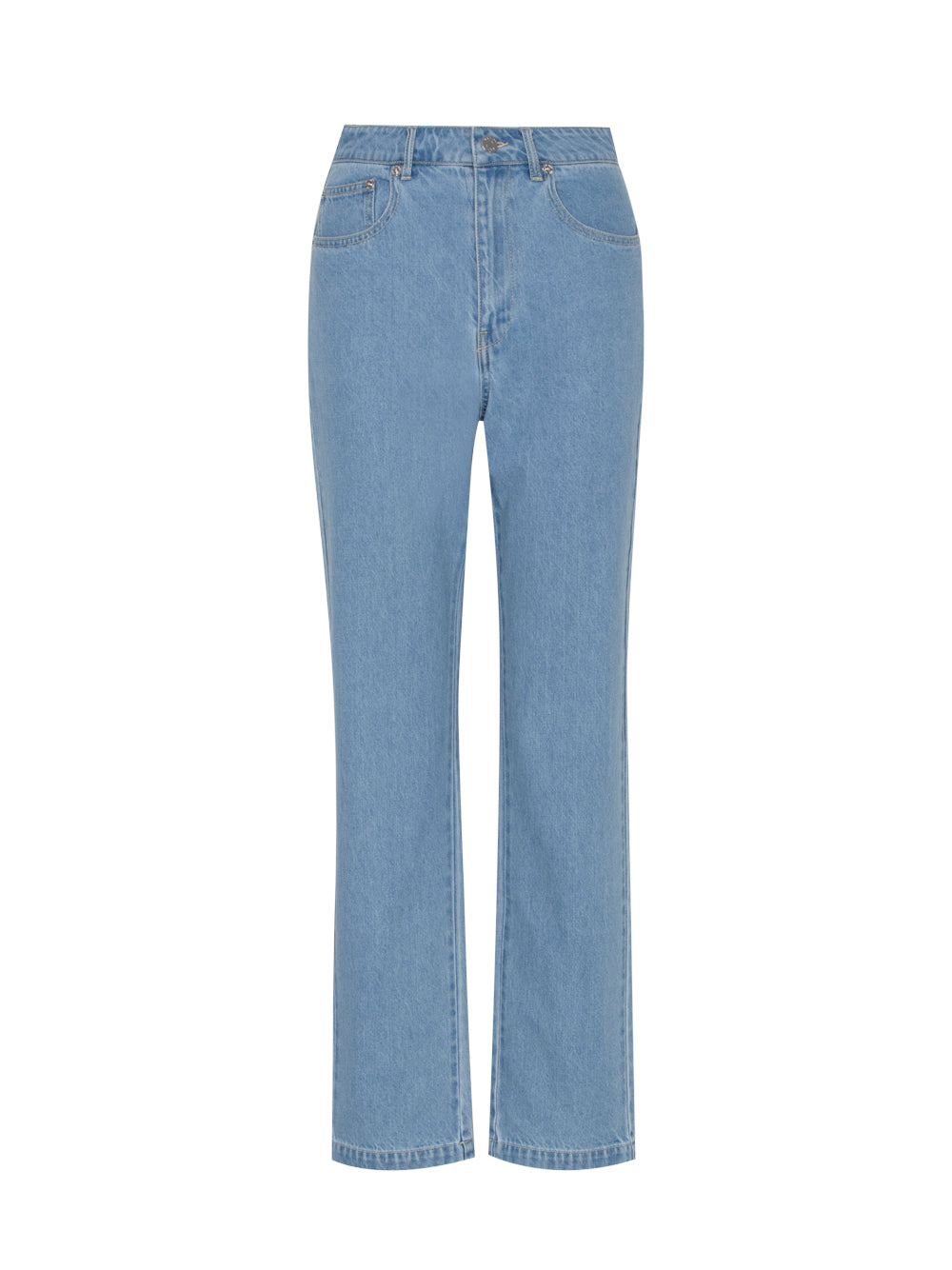 Denim Pants With Back Logo Print (Indigo)