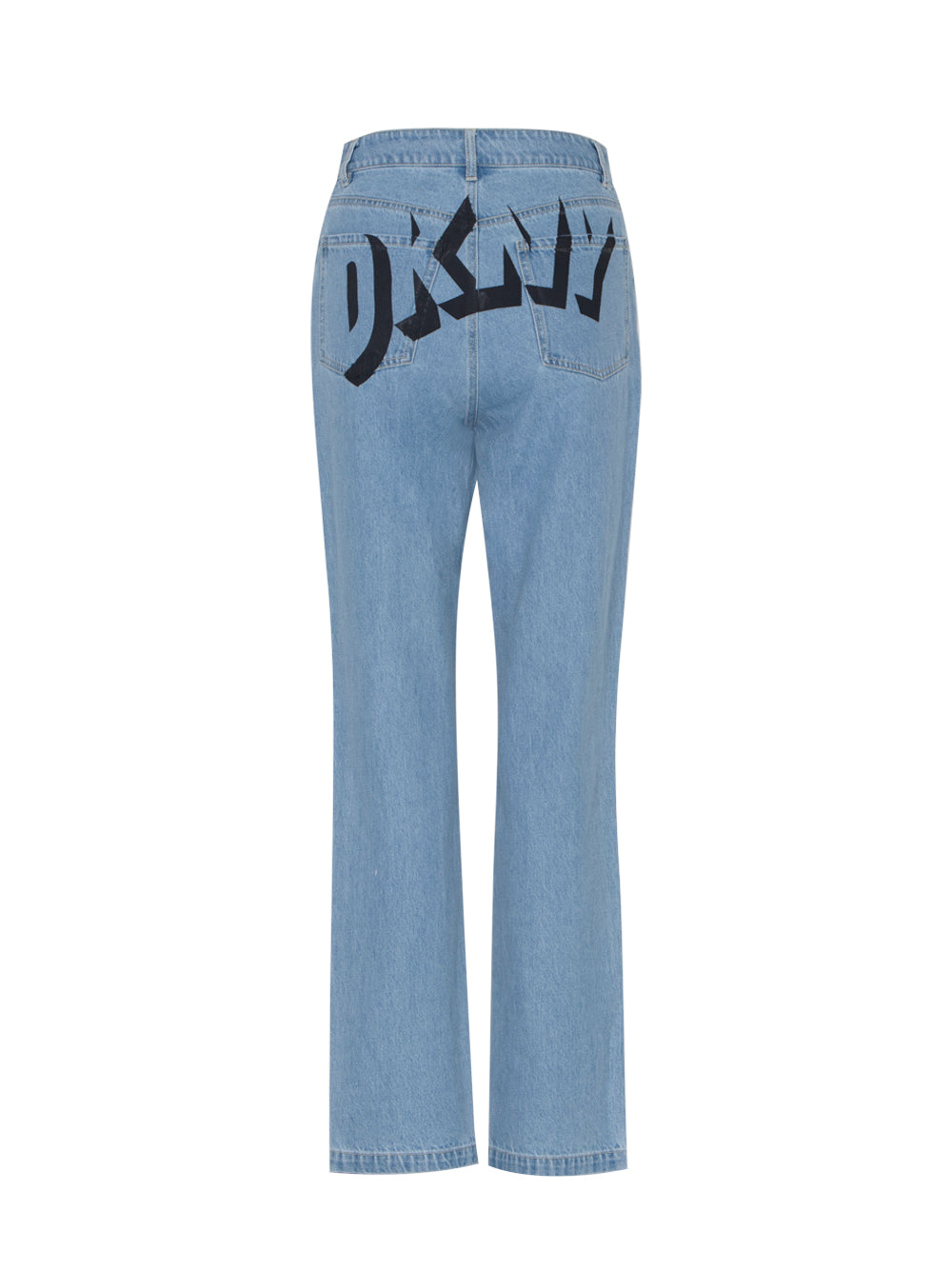Denim Pants With Back Logo Print (Indigo)