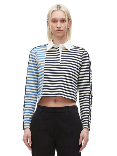 Patchwork Cropped Polo (Midnight Multi)