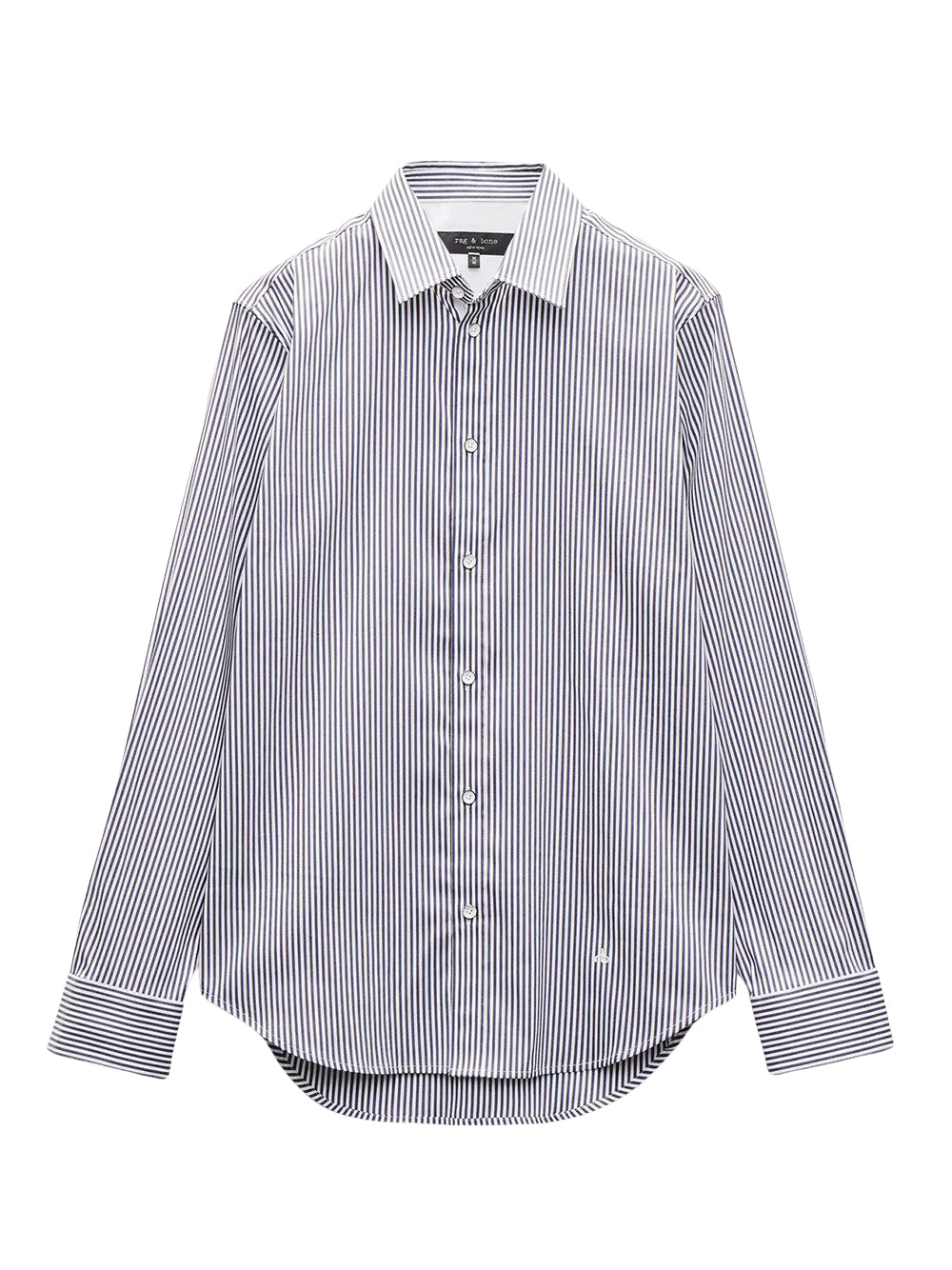 Patrick Poplin Shirt Blue (Cat Stripe)
