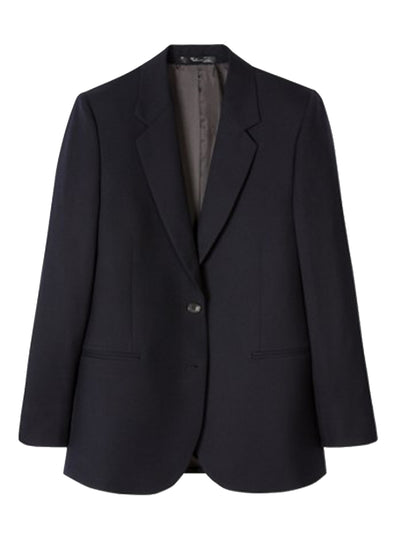 A Suit To Travel In - One-Button Wool Blazer (Navy)