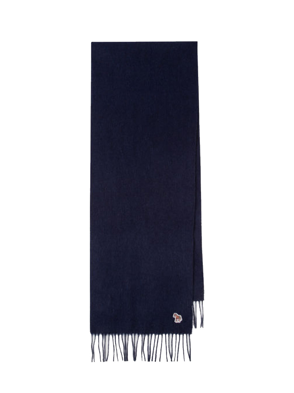 Lambswool Zebra Scarf (Navy)