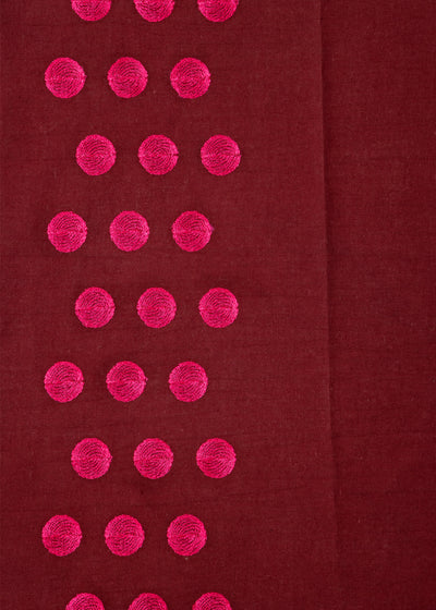 Men 'Polka Dot' Silk Pocket Square (Red)