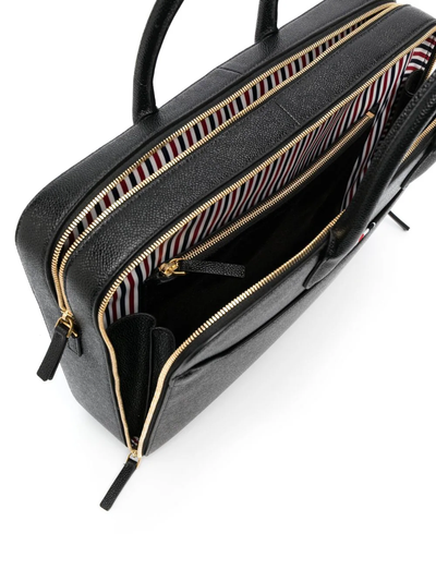 Pebble Grain Leather Business Bag (Black)