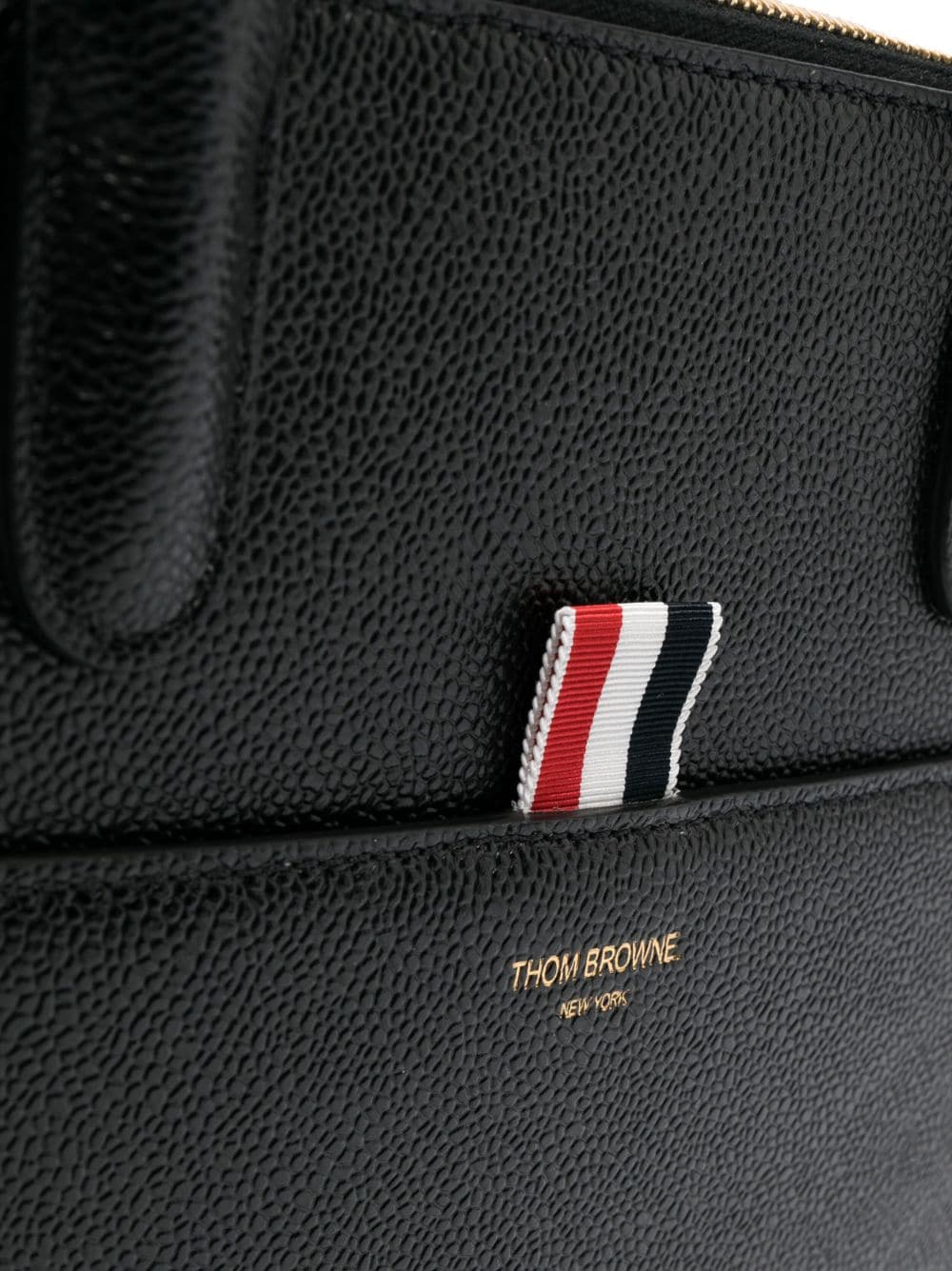 Pebble Grain Leather Business Bag (Black)