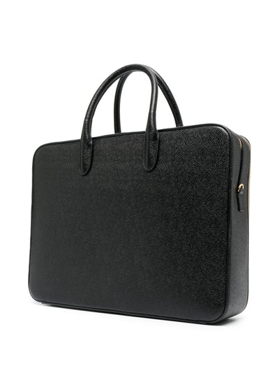 Pebble Grain Leather Business Bag (Black)