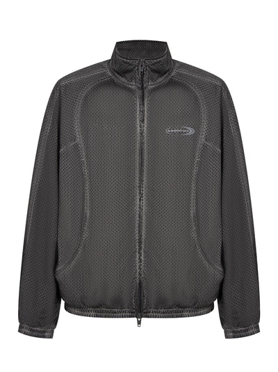 Perforated Mesh Track Jacket (Washed Fossil)