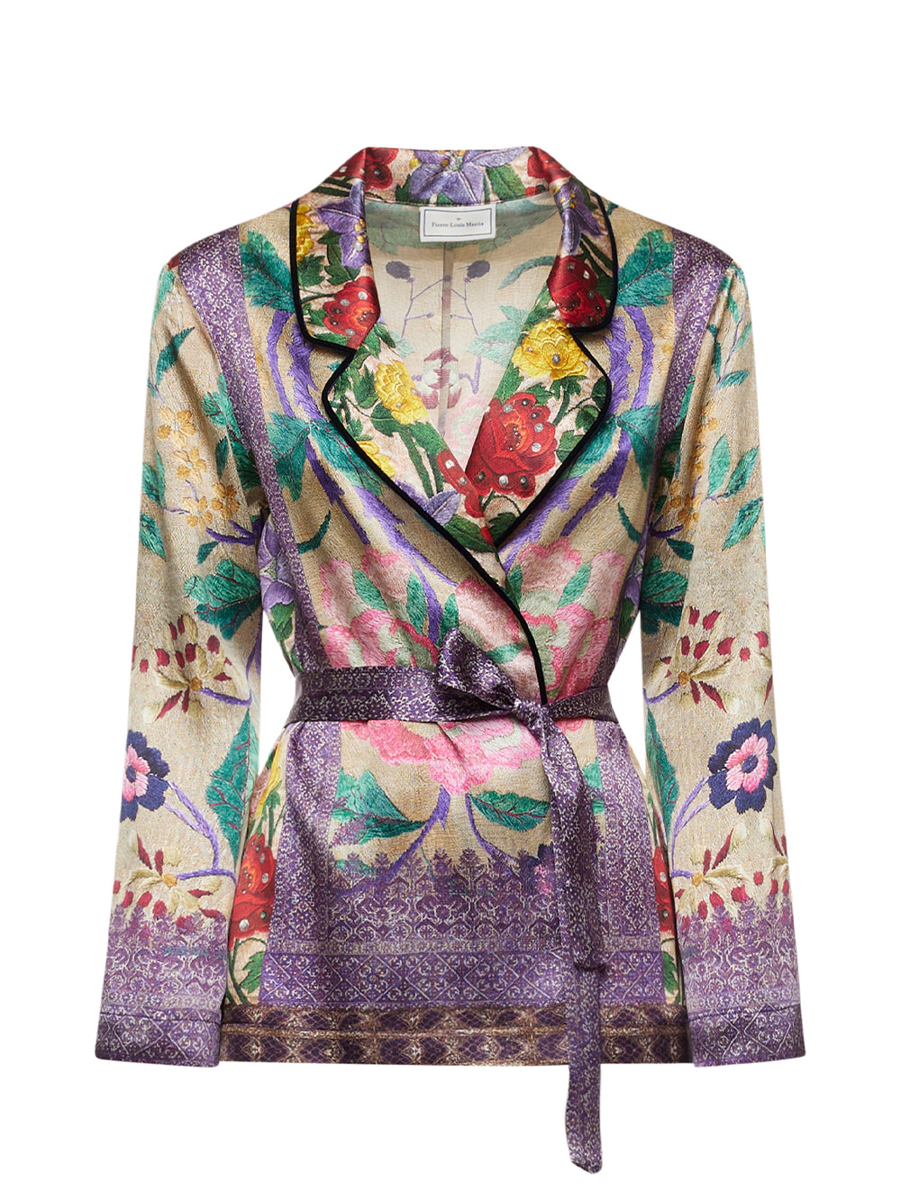 Kamut Silk Robe De Chambre Jacket (Multi)