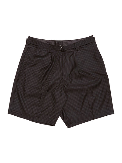Pleated Suit Short (Dark Plaid)