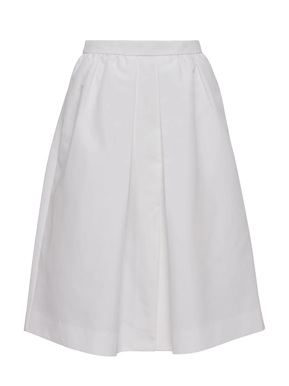 Poly Fine Canvas Bubble Skirt (Polished White)