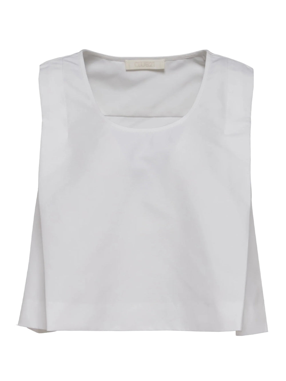 Poly Fine Canvas Cropped Top (Polished White)