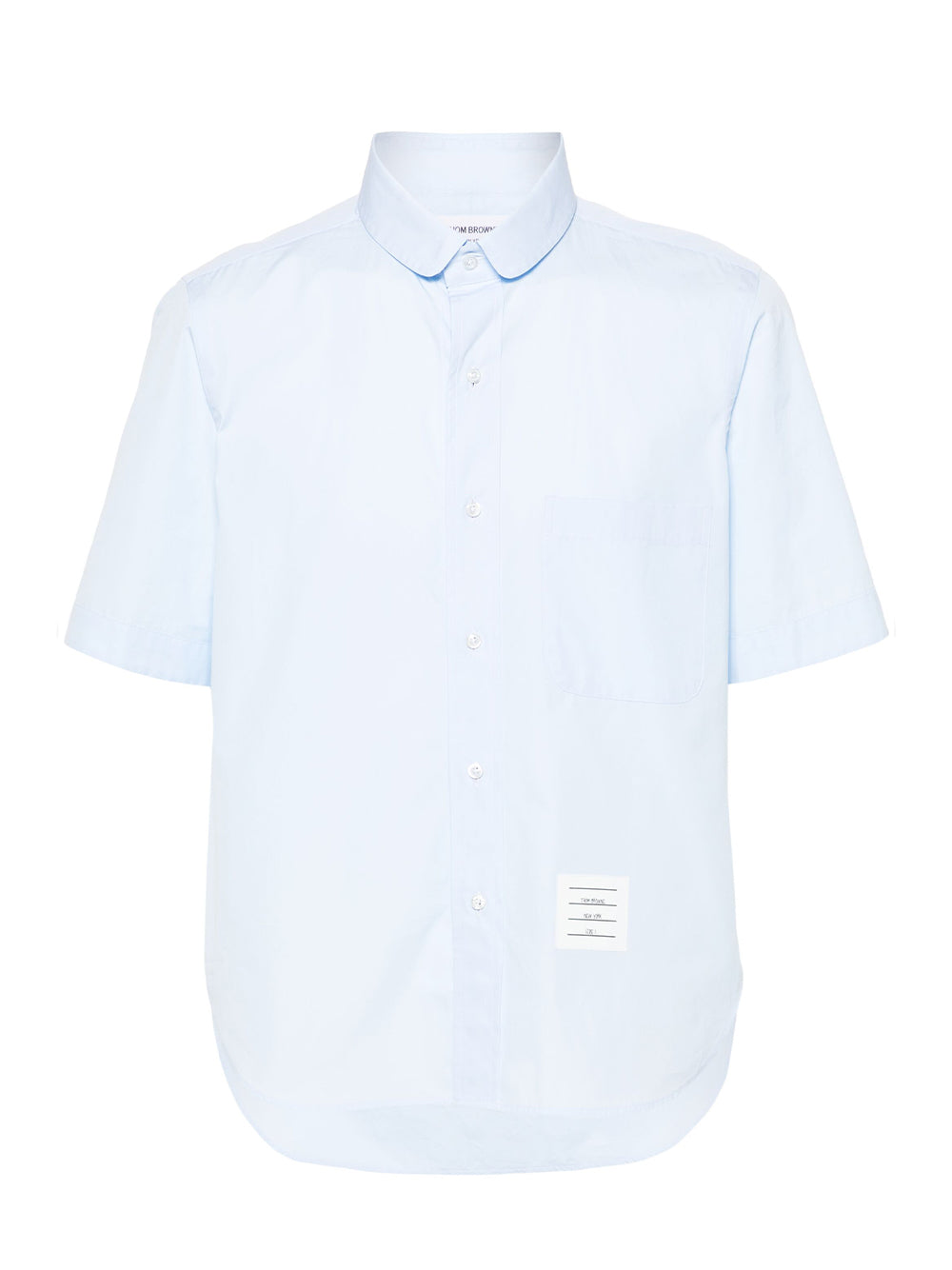 Poplin Round Hem Shirt (Light Blue)