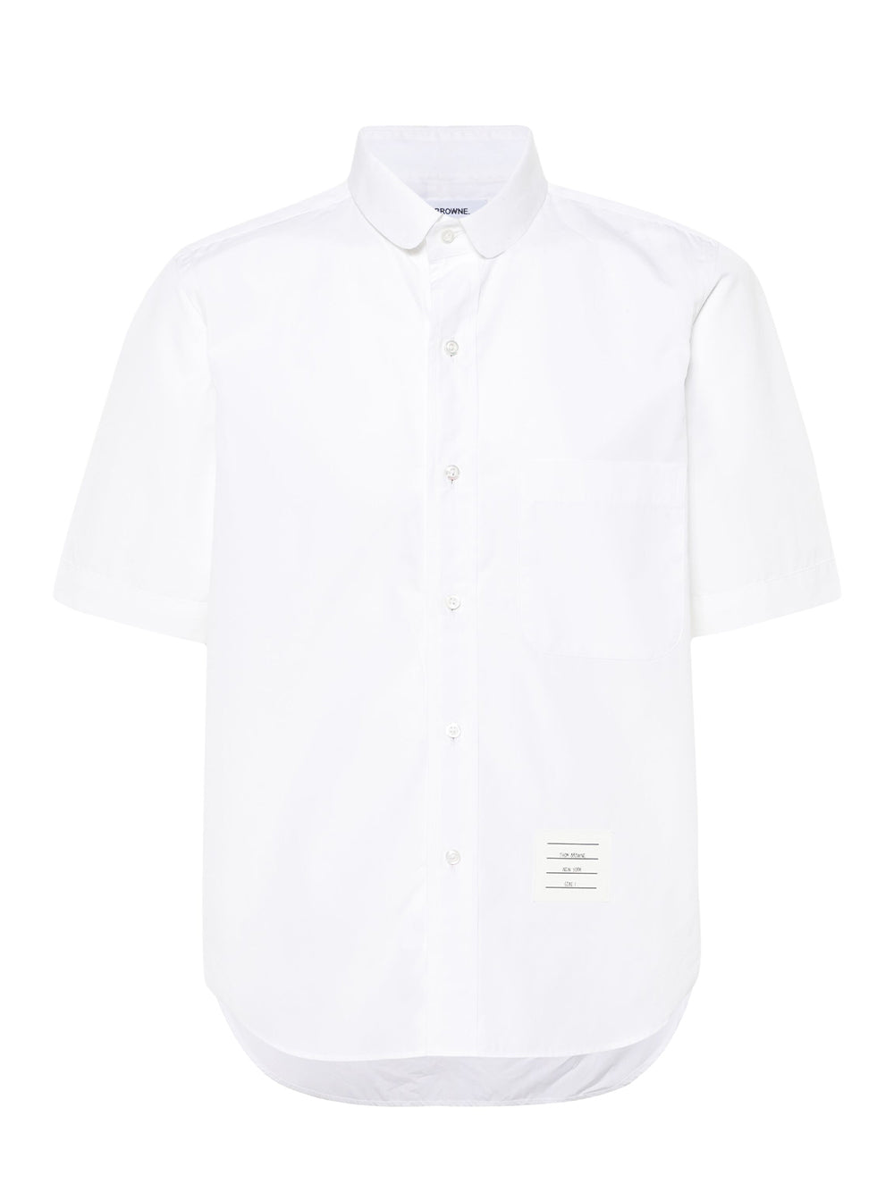 Poplin Round Hem Shirt (White)