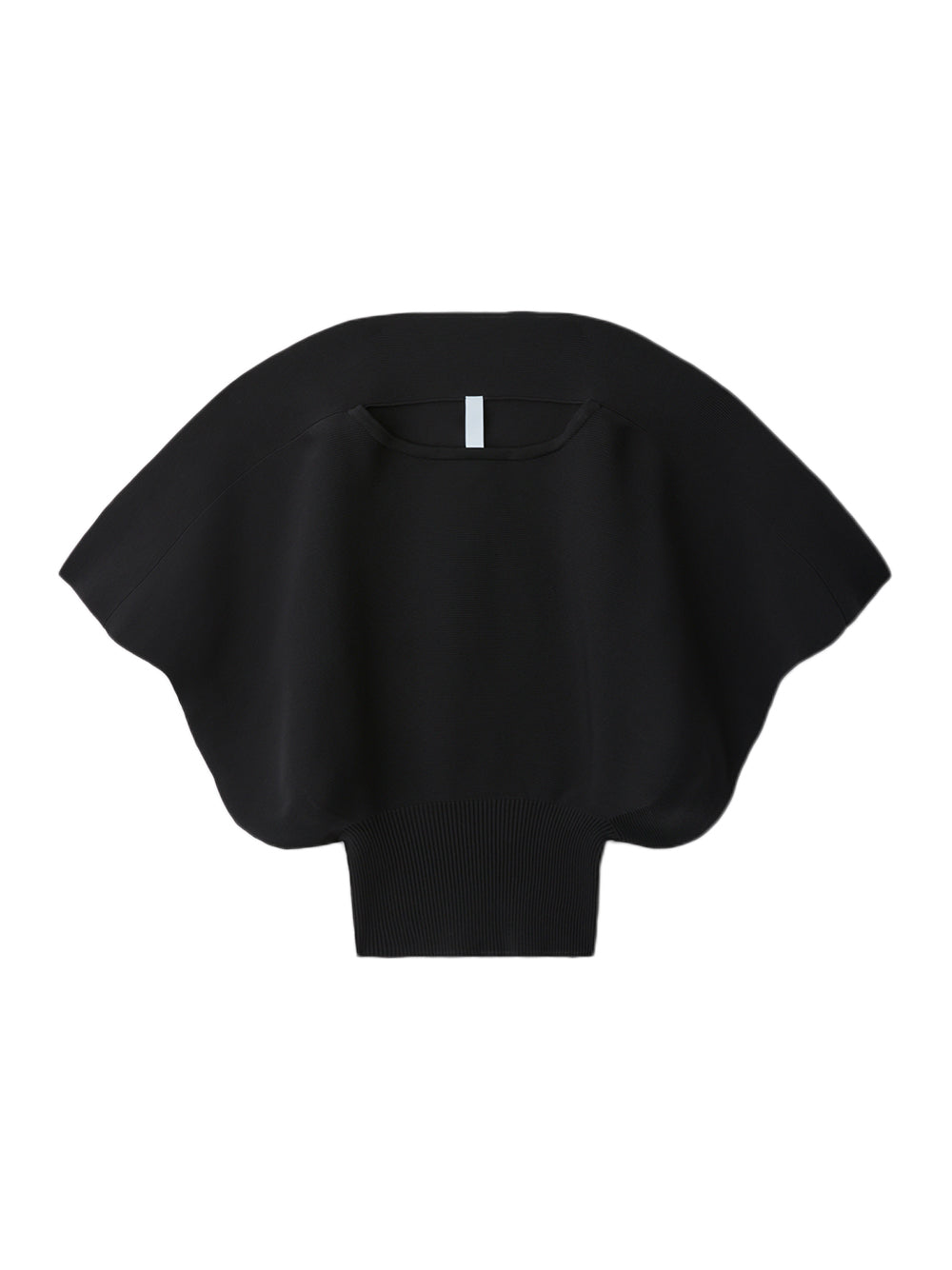 Pottery Crease Short Sleeve Round Top (Black)