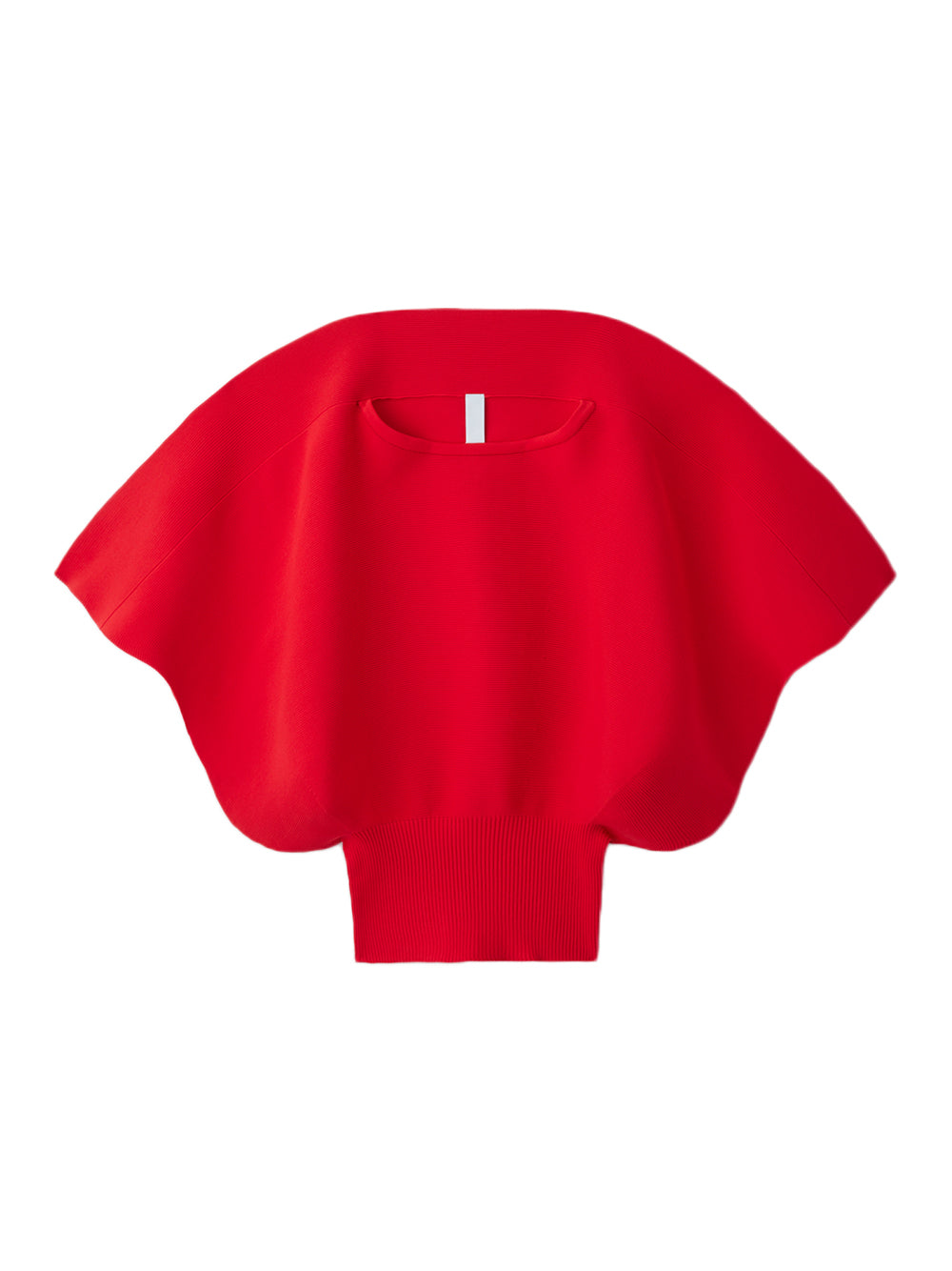 Pottery Crease Short Sleeve Round Top (Poppy Red)