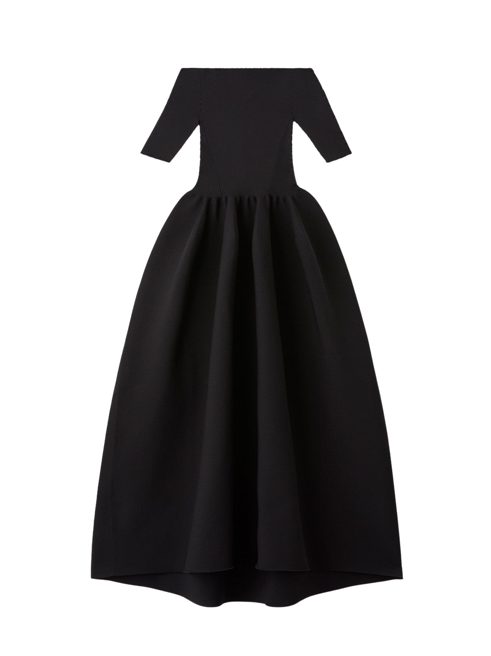 Pottery Hs Off Shoulder Short Sleeve Dress (Black)