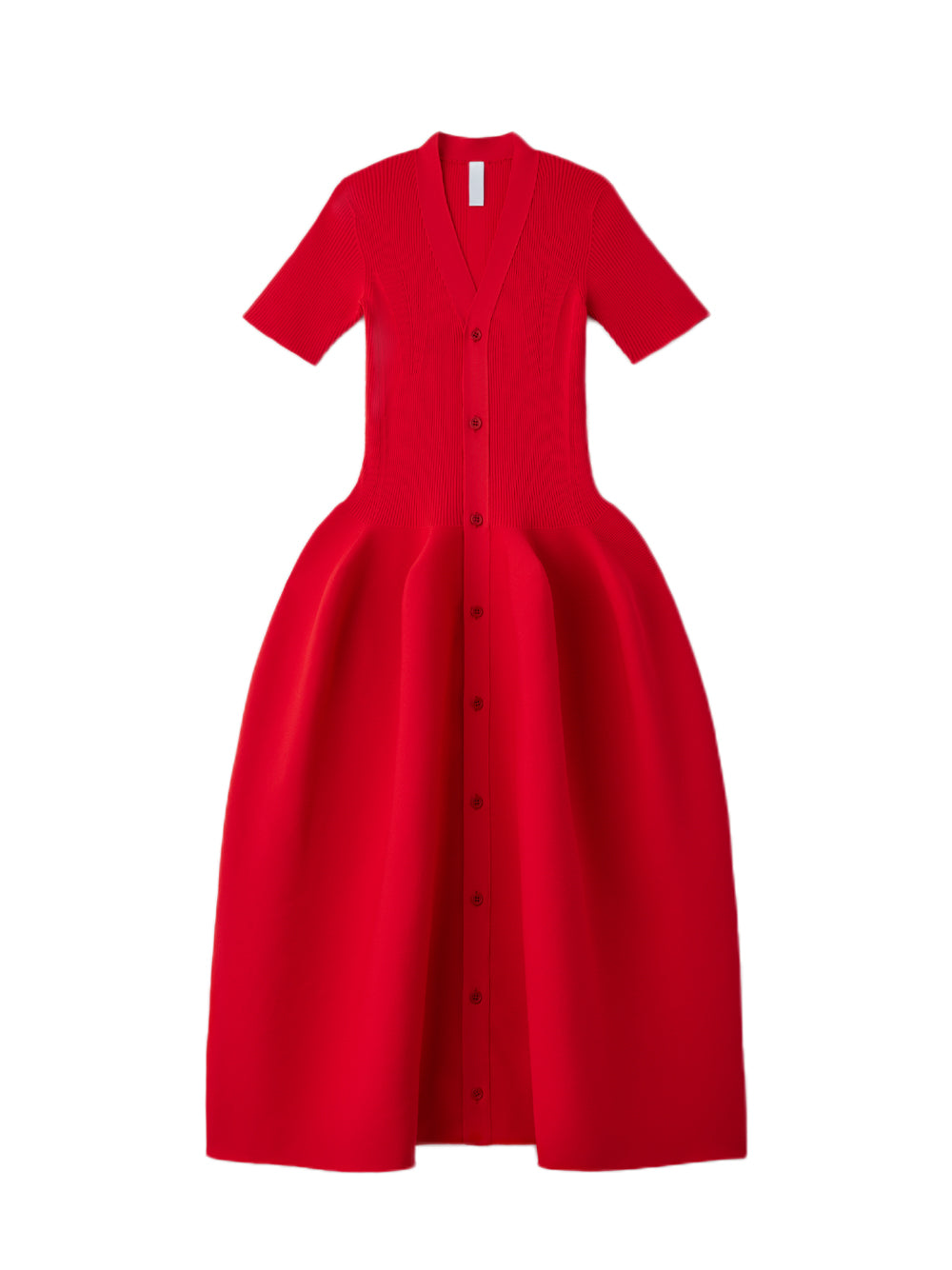 Pottery Short Sleeve Cardigan Dress (Poppy Red)