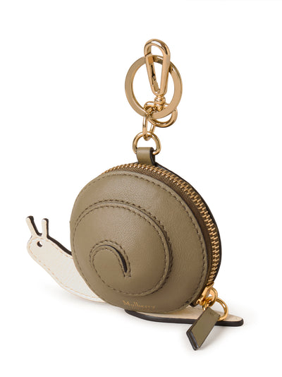 Pouch Keyring Snail (Eggshell & Linen Green)