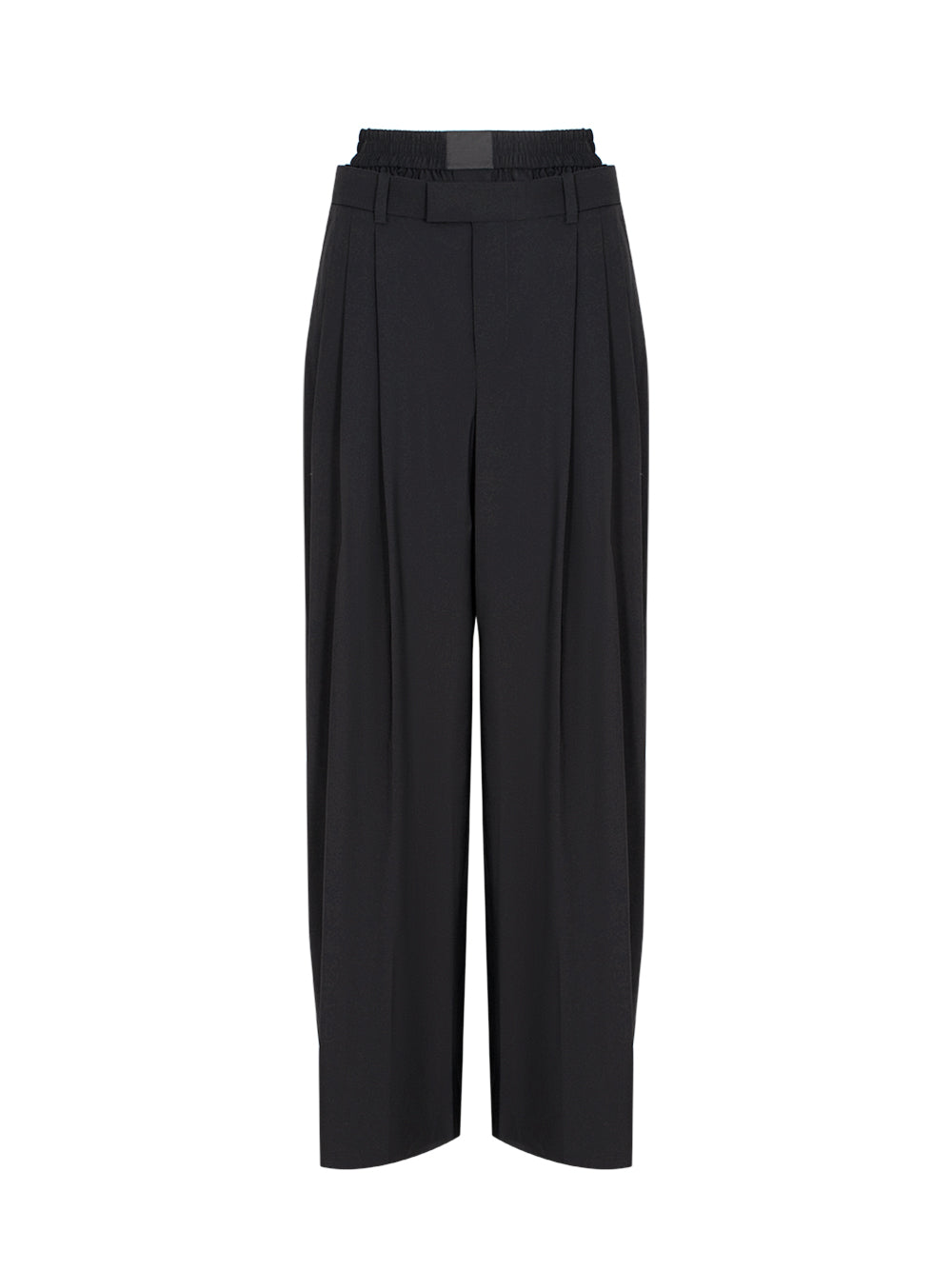 Pre-Styled Boxer Pleated Trouser (Black)