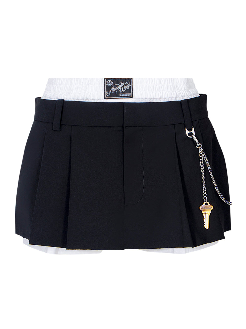 Pre-Styled Hardware Miniskirt (Black/White)