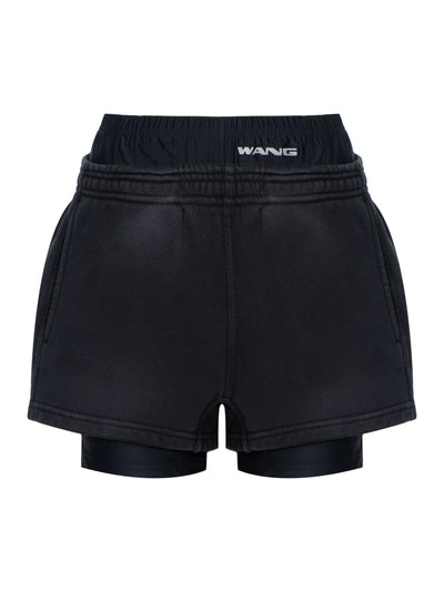 Pre-Styled Short with Boxer Brief (Washed Black)