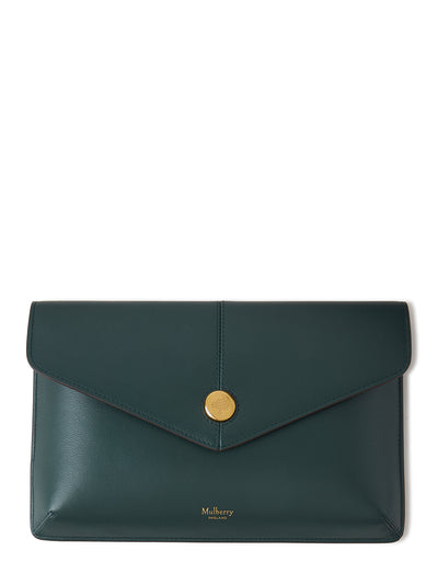 Press Stud Envelope Pouch (Mulberry Green)