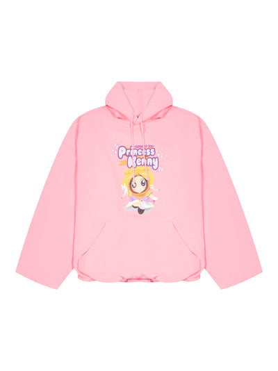 Princess Kenny Cropped Boxy Hoodie (Hot Pink)