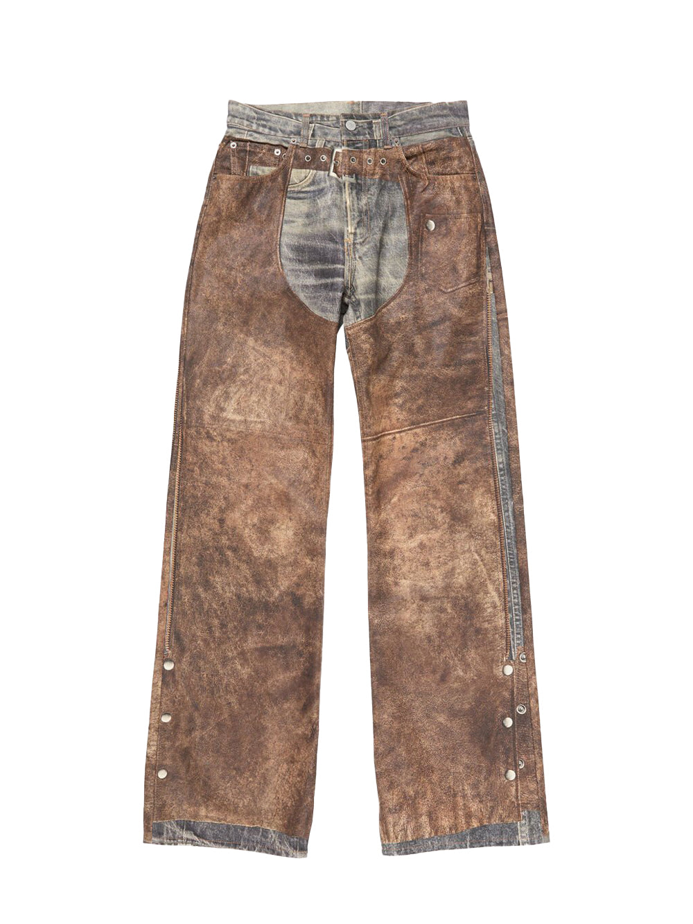 Printed Jeans - Regular Fit (Blue/Brown)