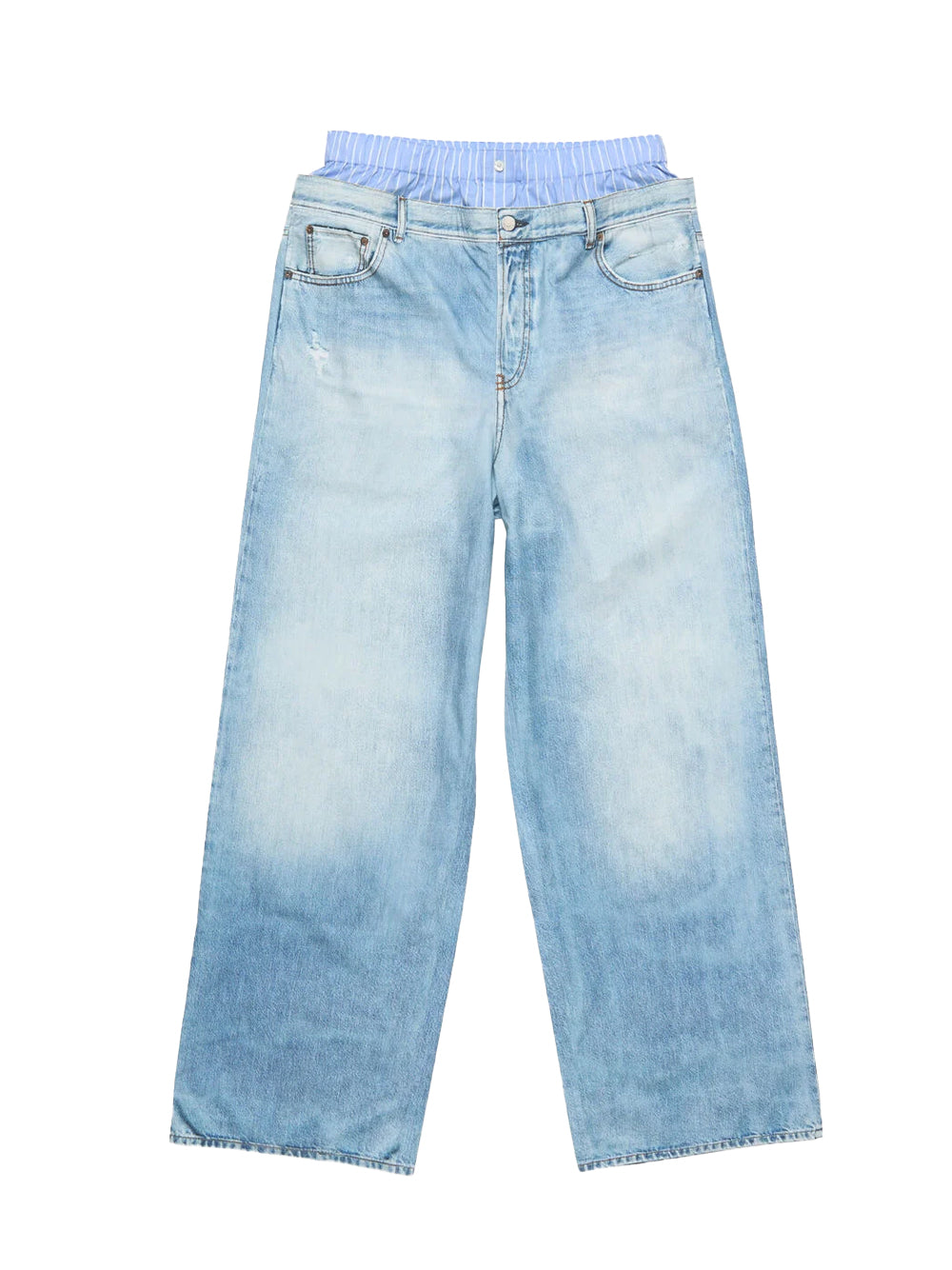Printed Trousers (Light Blue)