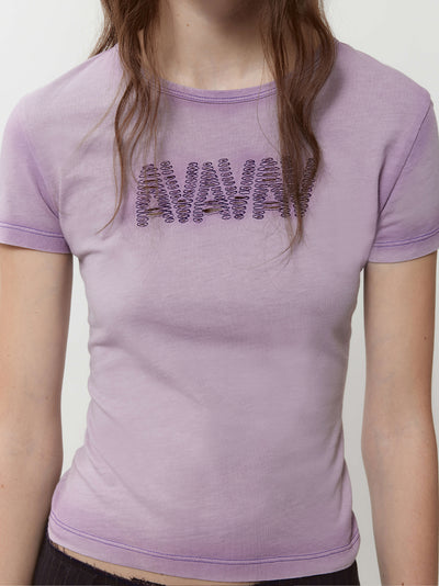 Printed T-shirt Purple